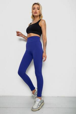 Лосини однотонні в рубчик, колір фіолетовий, 238R606