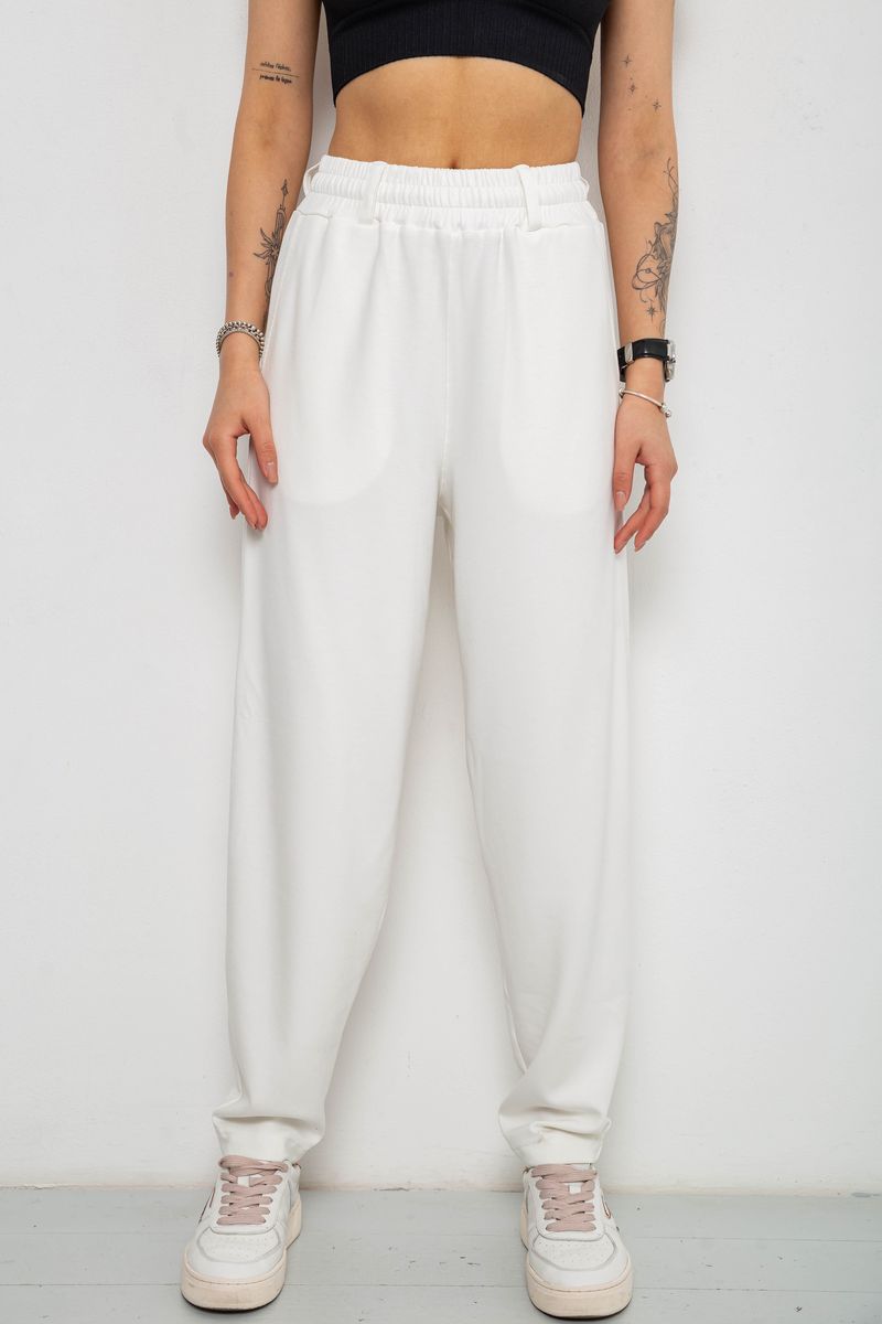 Штани жіночі MOM, колір молочний, 102R5246