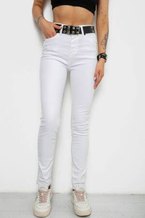 Джинси жіночі, колір білий, 182R00299