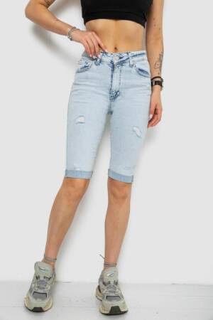 Капрі джинсові жіночі, колір блакитний, 182R1692