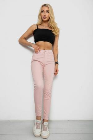 Джинси жіночі, колір пудровий, 182R1005