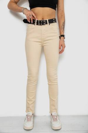 Джинси жіночі, колір бежевий, 182R00251