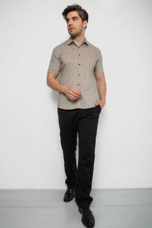 Сорочка чоловіча з короткими рукавами 214R6917-12, колір Бежевий