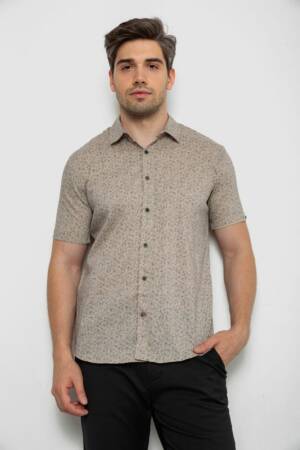 Сорочка чоловіча з короткими рукавами 214R6917-12, колір Бежевий