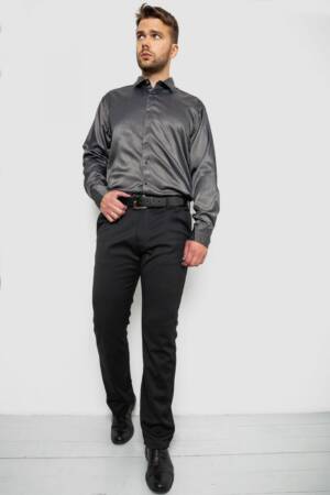Сорочка чоловіча, колір чорний, 214R3060
