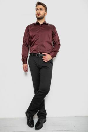 Сорочка чоловіча, колір бордовий, 214R3060