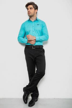 Сорочка чоловіча, колір бірюзовий, 214R7008