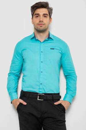Сорочка чоловіча, колір бірюзовий, 214R7008