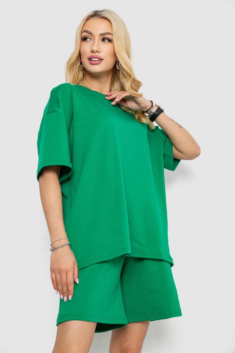 Костюм жіночий повсякденний, колір зелений, 241R5004 - Зображення 3