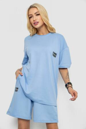 Костюм жіночий повсякденний, колір блакитний, 241R5004