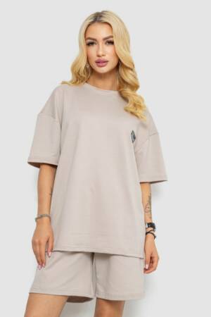 Костюм жіночий повсякденний, колір бежевий, 241R5004