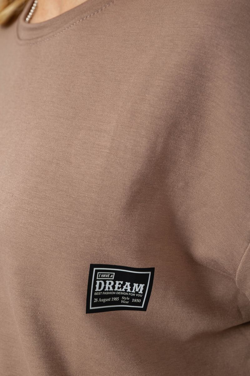 Костюм жіночий повсякденний, колір темно-бежевий, 241R5004 - Зображення 6