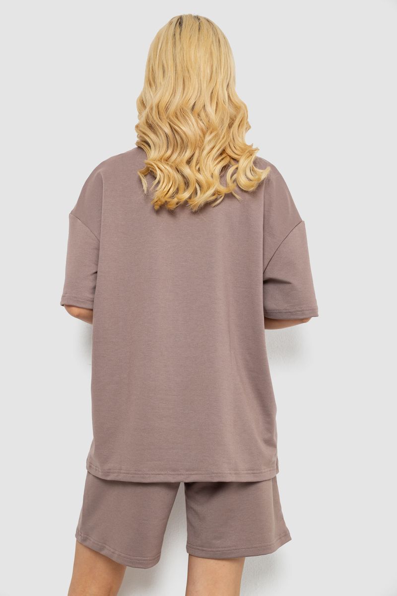 Костюм жіночий повсякденний, колір мокко, 241R5004 - Зображення 4