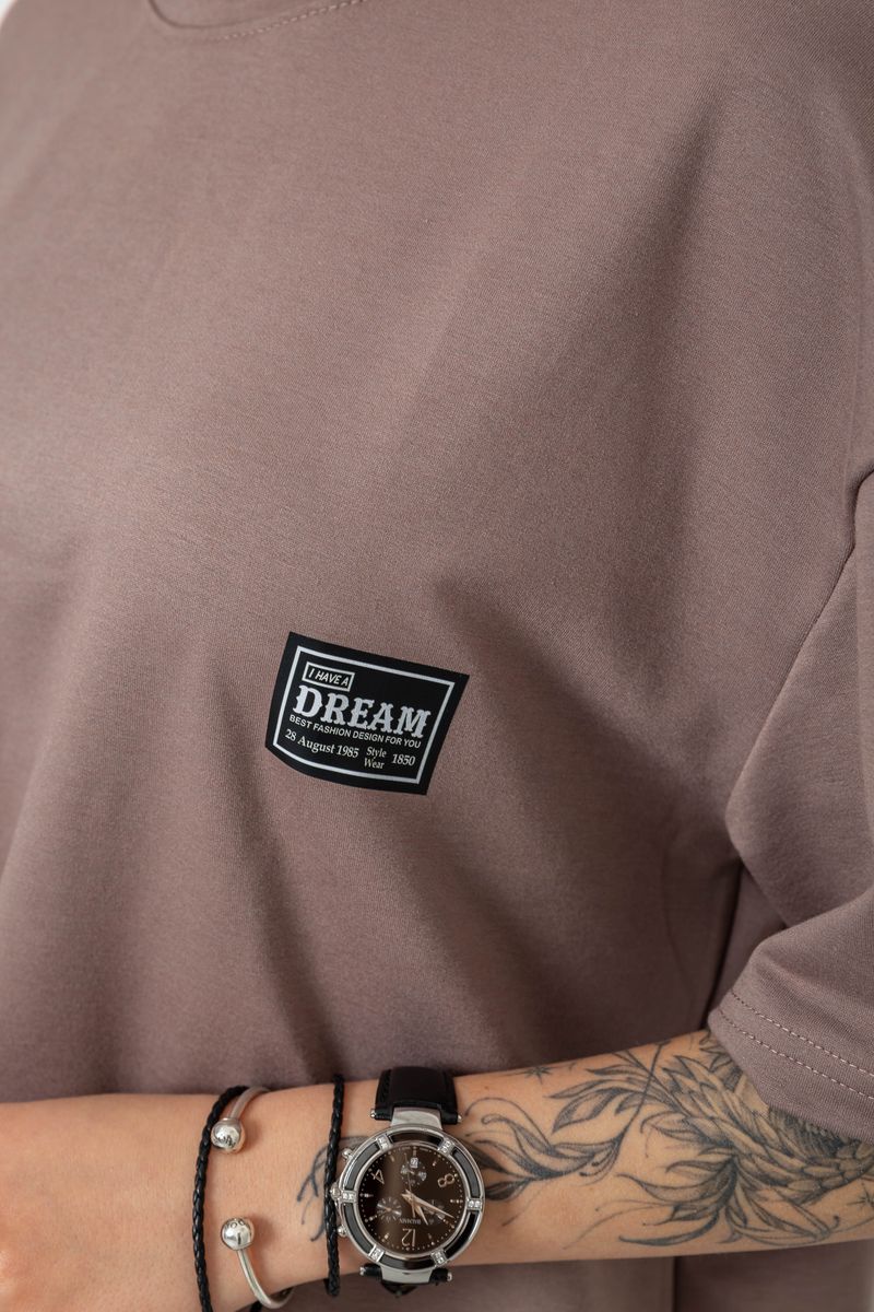 Костюм жіночий повсякденний, колір мокко, 241R5004 - Зображення 5