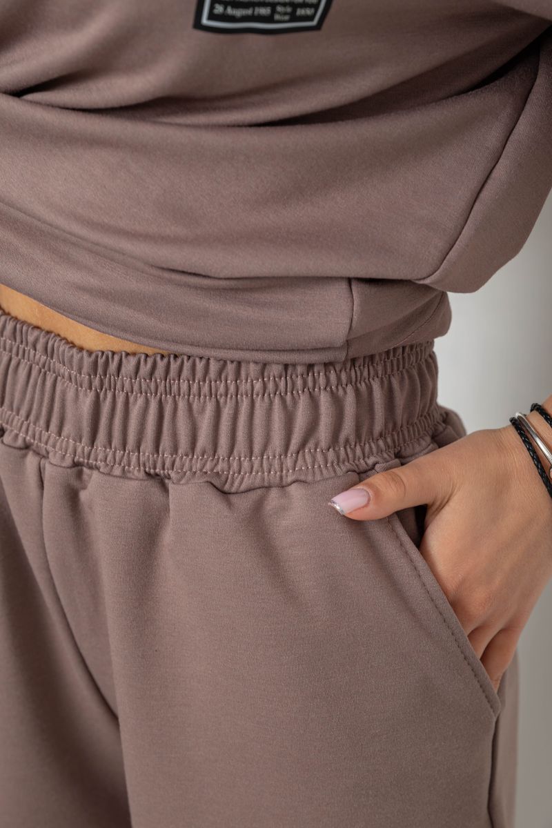 Костюм жіночий повсякденний, колір мокко, 241R5004 - Зображення 6