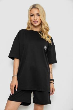 Костюм жіночий повсякденний, колір чорний, 241R5004