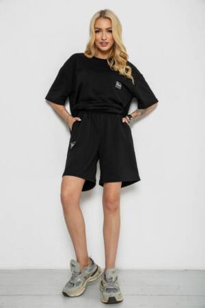 Костюм жіночий повсякденний, колір чорний, 241R5004