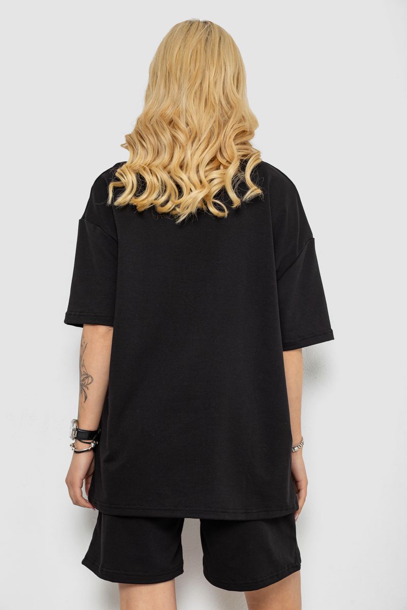 Костюм жіночий повсякденний, колір чорний, 241R5004 - Зображення 4