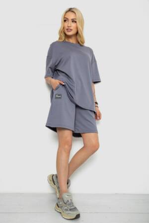 Костюм жіночий повсякденний, колір світло-сірий, 241R5004