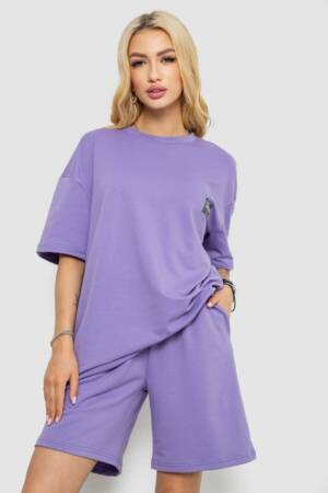 Костюм жіночий повсякденний, колір бузковий, 241R5004