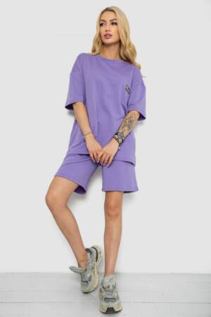 Костюм жіночий повсякденний, колір бузковий, 241R5004