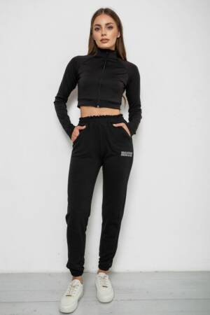 Спортивні штани жіночі, колір чорний, 238R5052