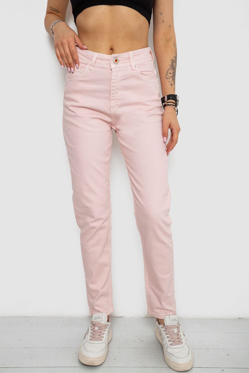 Джинси жіночі Mom’s, колір пудровий, 182R1471