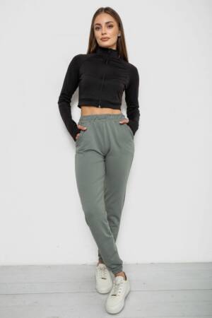 Спортивні штани жіночі, колір оливковий, 238R345