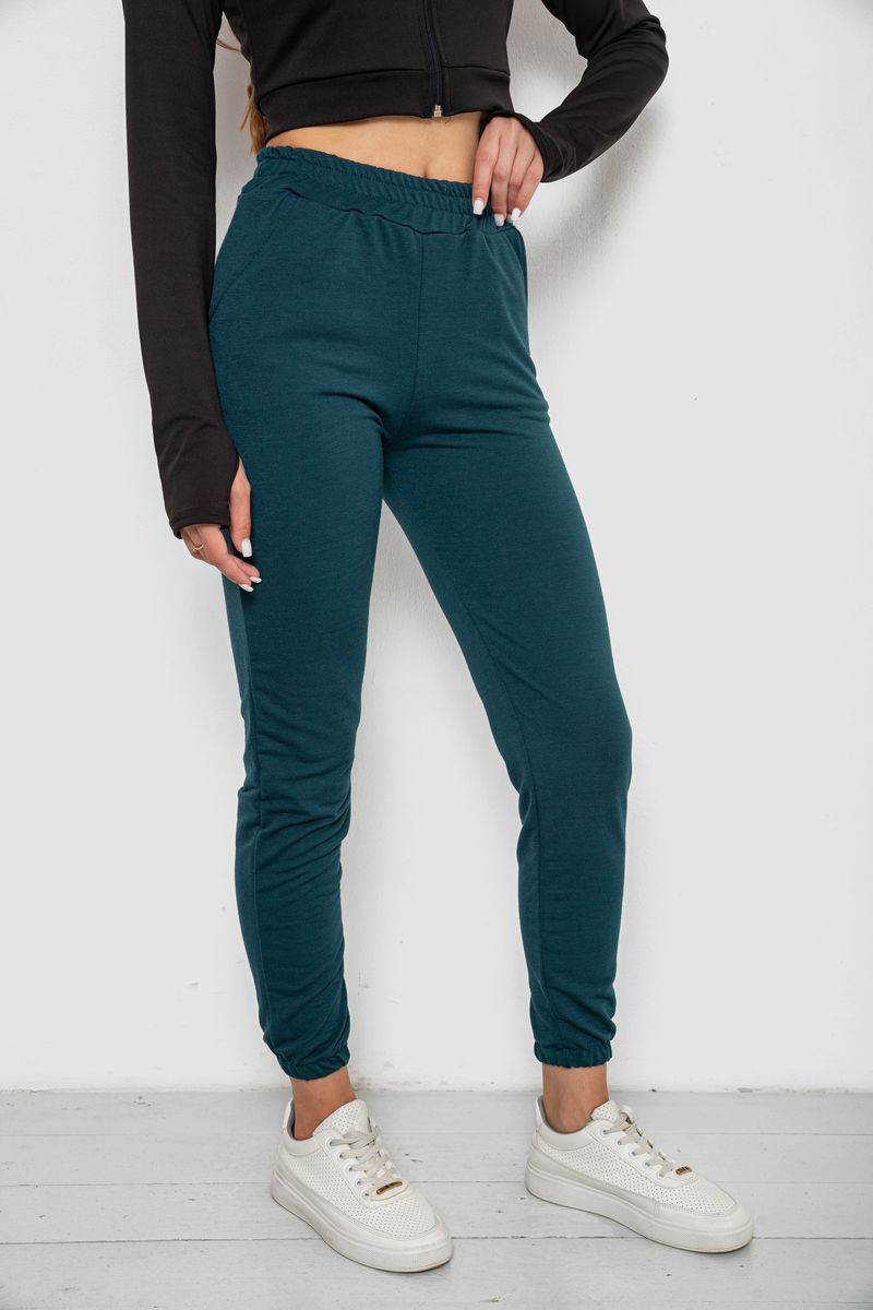 Спортивні штани жіночі, колір зелений, 238R345 - Зображення 3