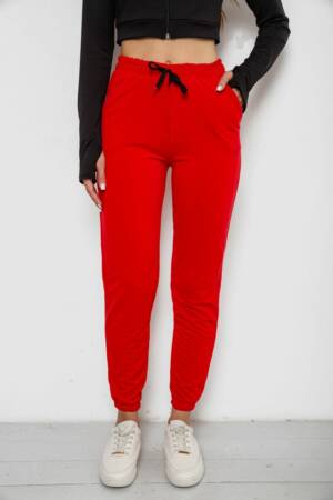 Спортивні штани жіночі, колір червоний, 238R345