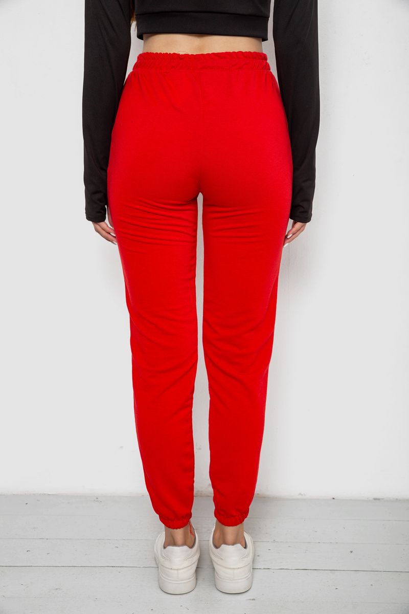 Спортивні штани жіночі, колір червоний, 238R345 - Зображення 4