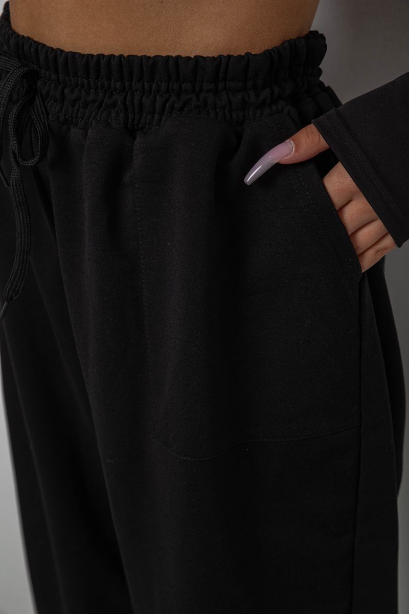 Спортивні штани жіночі, колір чорний, 201R348 - Зображення 5