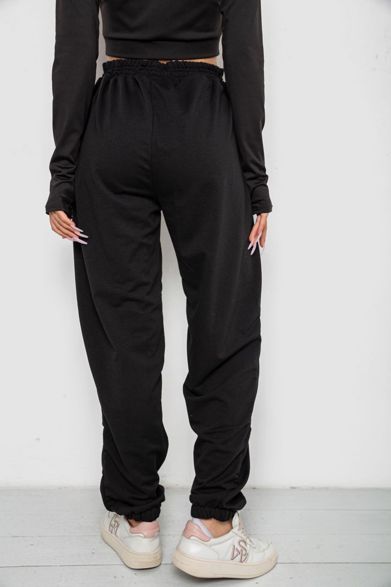 Спортивні штани жіночі, колір чорний, 201R348 - Зображення 4