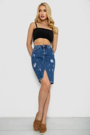 Спідниця жіноча джинсова, колір синій, 182R1862