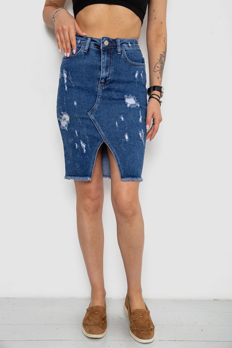 Спідниця жіноча джинсова, колір синій, 182R1862