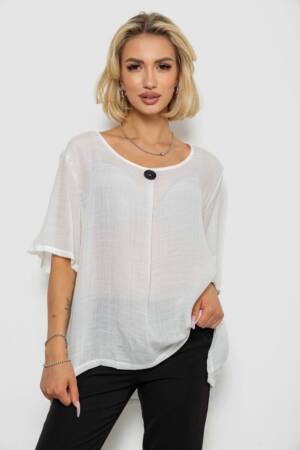 Блуза, колір молочний, 244RM202