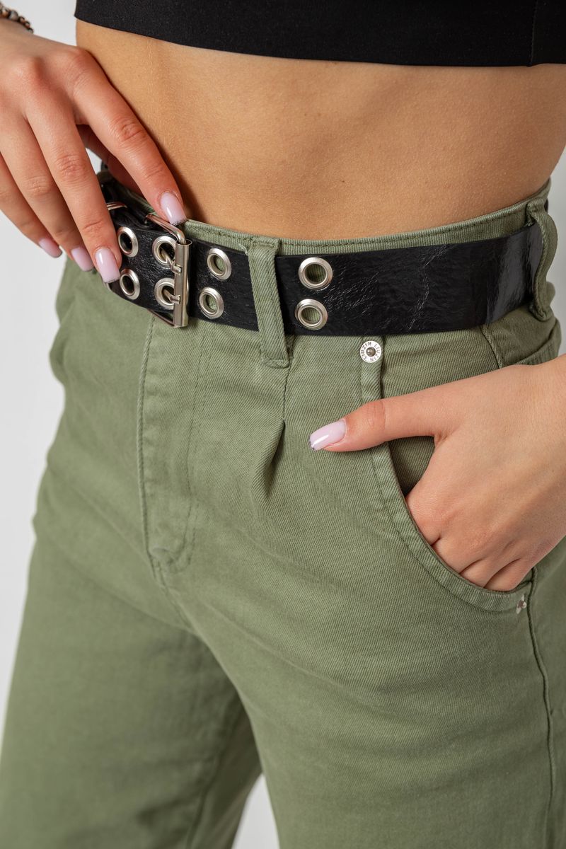 Джинси жіночі балони, колір хакі, 182R001052 - Зображення 5