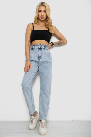 Джинси жіночі Mom’s, колір блакитний, 182R2271