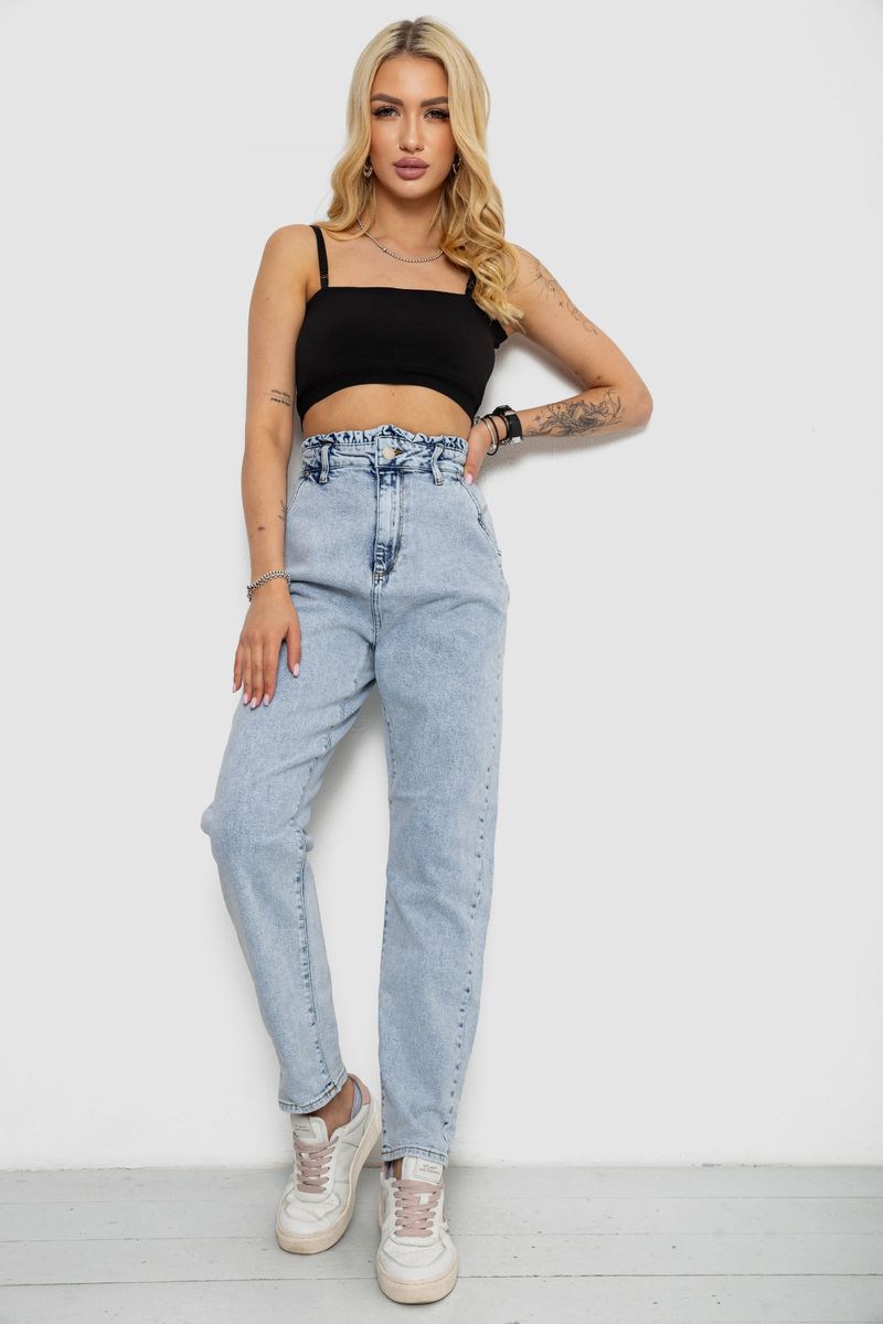 Джинси жіночі Mom’s, колір блакитний, 182R2271