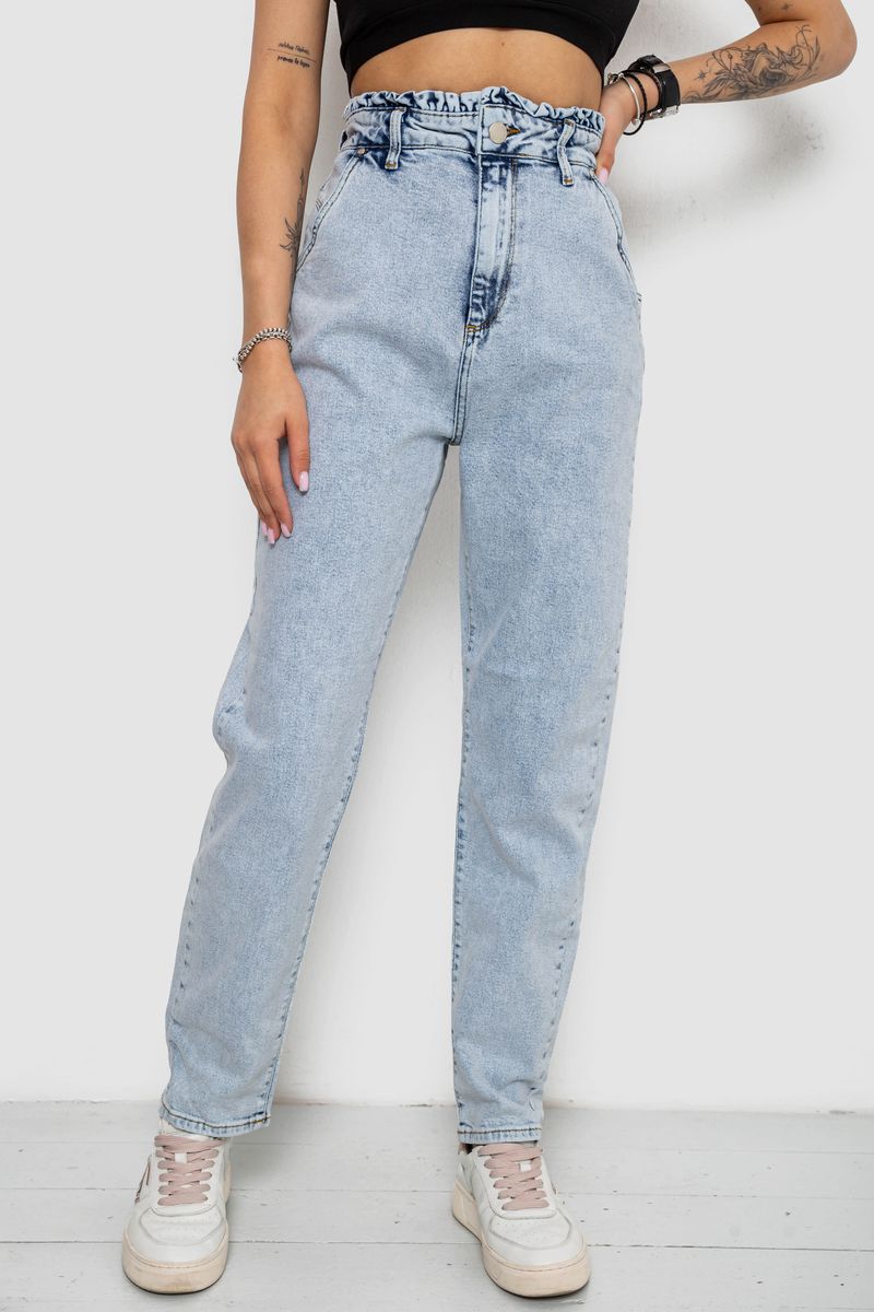 Джинси жіночі Mom’s, колір блакитний, 182R2271