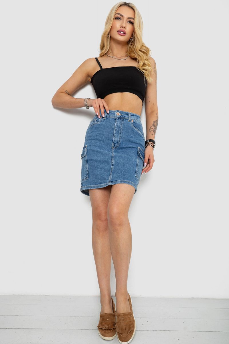 Спідниця жіноча джинсова, колір синій, 182R1459