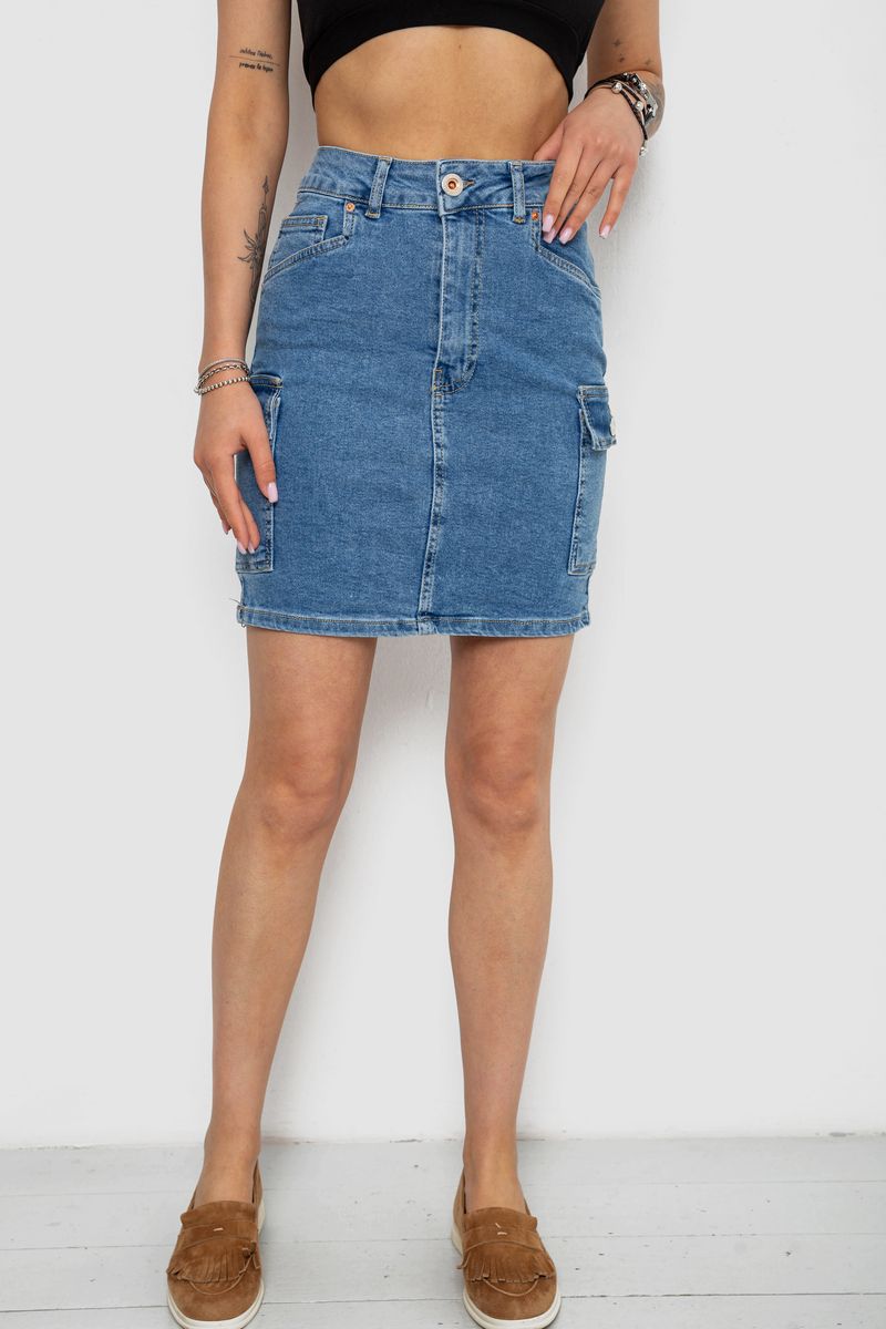 Спідниця жіноча джинсова, колір синій, 182R1459