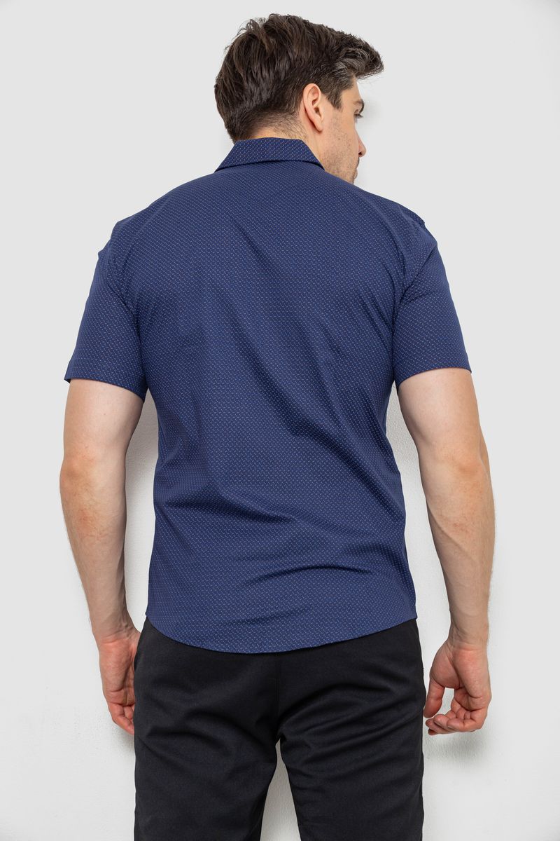 Сорочка чоловіча з принтом, колір темно-синій, 214R7143 - Зображення 4