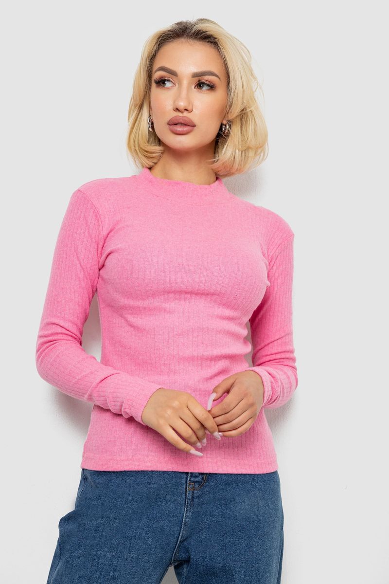 Гольф жіночий однотонний, колір рожевий, 238R802