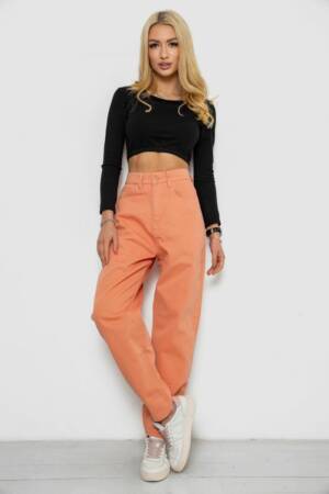 Джинси жіночі MOM, колір персиковий, 250R1120