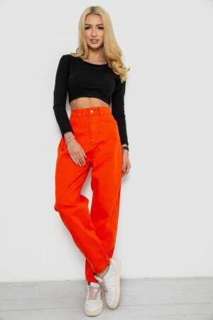 Джинси жіночі MOM, колір помаранчевий, 250R1120