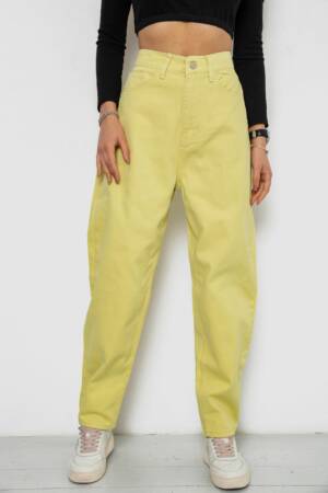 Джинси жіночі MOM, колір жовтий, 250R1120