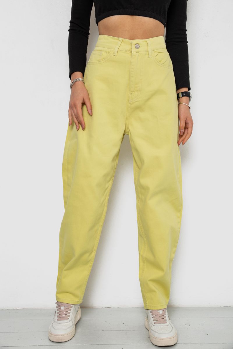 Джинси жіночі MOM, колір жовтий, 250R1120
