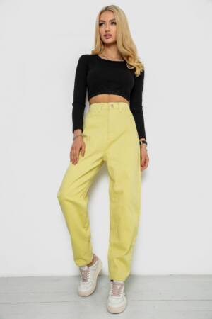 Джинси жіночі MOM, колір жовтий, 250R1120