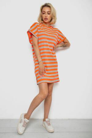 Туніка в смужку, колір помаранчевий, 238R801